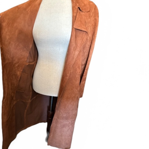 ALLSAINTS Ember Leather Trench Coat - Picture 9 of 16